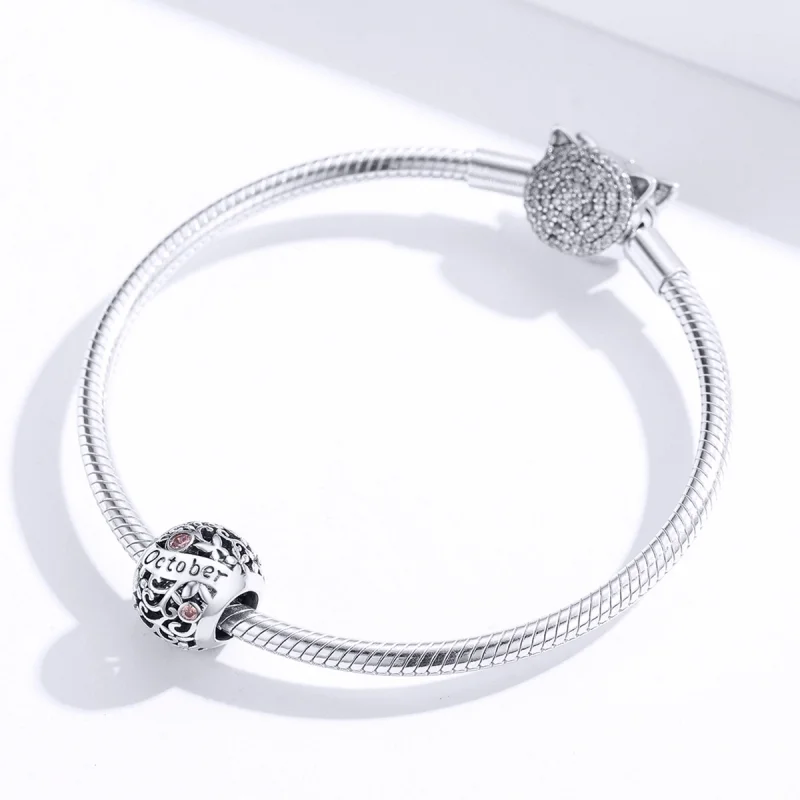 (imagem para) Charm Pedra de nascimento de outubro estilo Pandora - SCC1385-10 - Visualizar 2