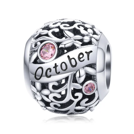 (imagem para) Charm Pedra de nascimento de outubro estilo Pandora - SCC1385-10