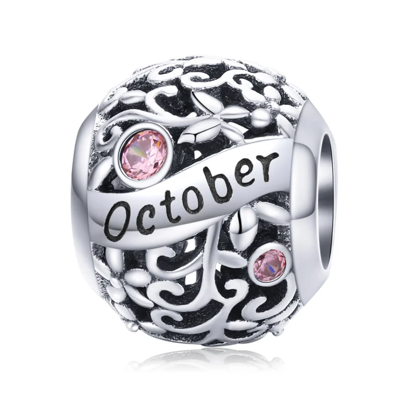 (imagem para) Charm Pedra de nascimento de outubro estilo Pandora - SCC1385-10