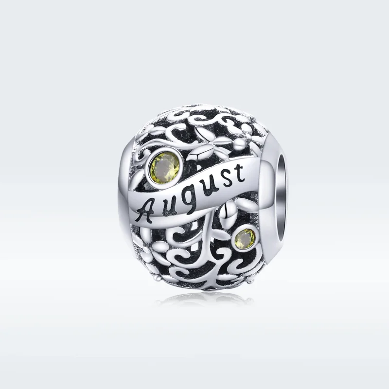 (imagem para) Charm Pedra de Nascimento de Peridoto de Agosto estilo Pandora - SCC1385-8 - Visualizar 5