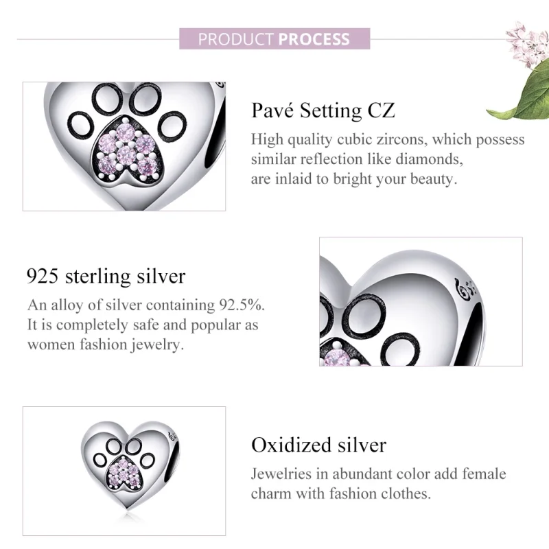(imagem para) Charm Pegada de estimação estilo Pandora - BSC209 - Visualizar 6