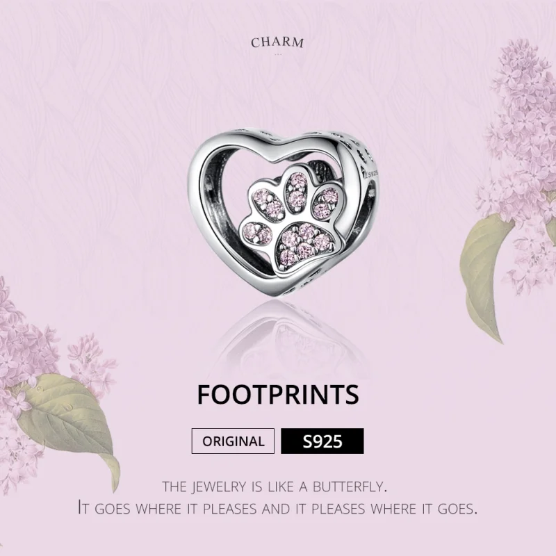 (imagem para) Charm Pegada de estimação estilo Pandora - SCC1191 - Visualizar 2