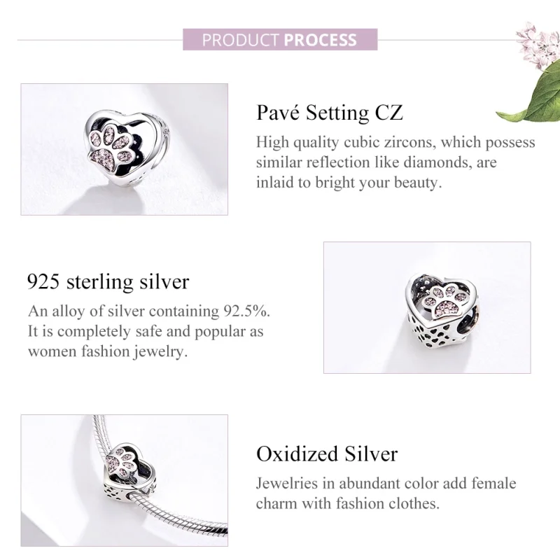 (imagem para) Charm Pegada de estimação estilo Pandora - SCC1191 - Visualizar 4
