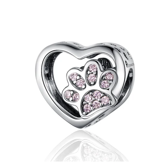 (imagem para) Charm Pegada de estimação estilo Pandora - SCC1191