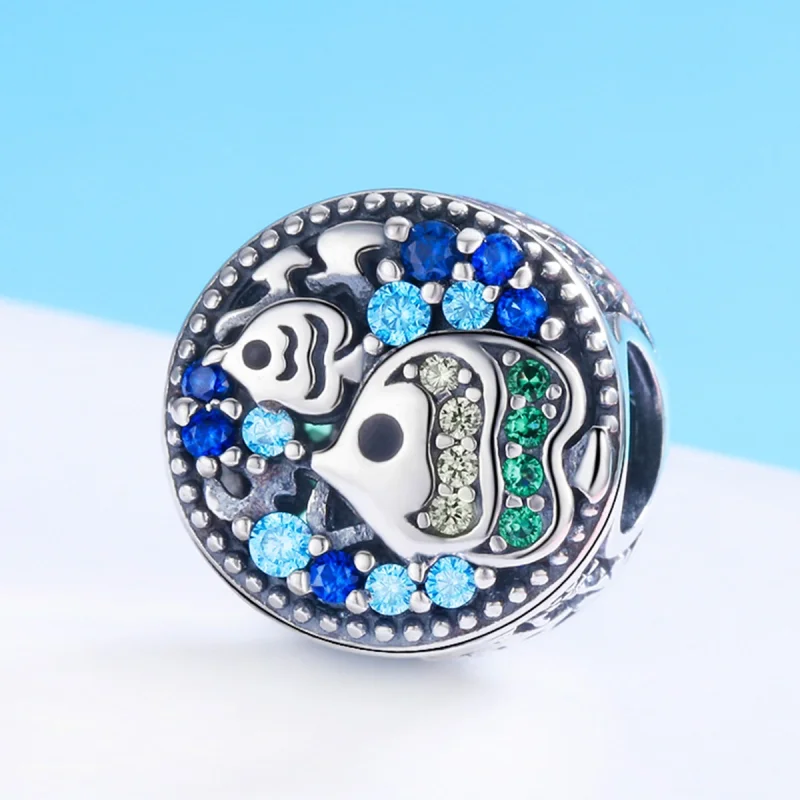 (imagem para) Charm Peixes coloridos do mundo subaquático estilo Pandora - SCC764 - Visualizar 2