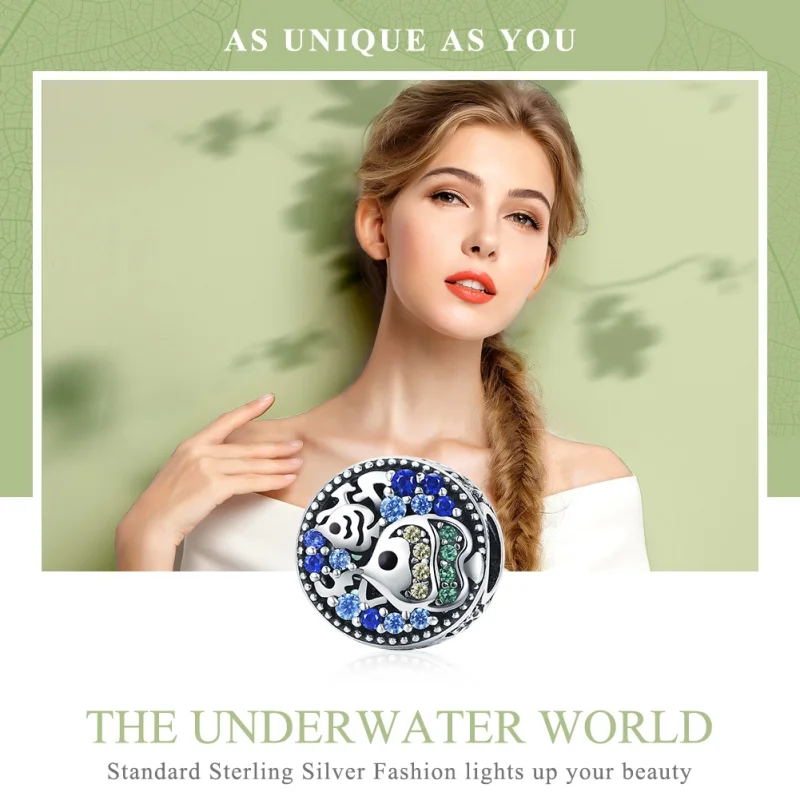 (imagem para) Charm Peixes coloridos do mundo subaquático estilo Pandora - SCC764 - Visualizar 6