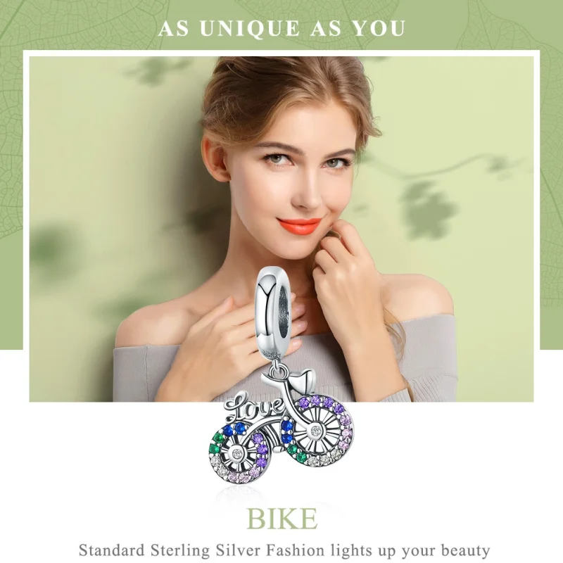 (imagem para) Charm Pendente Bicicleta estilo Pandora - SCC1082 - Visualizar 2