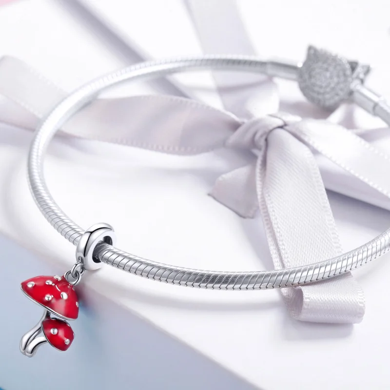 (imagem para) Charm Pendente Cogumelo estilo Pandora - SCC1060 - Visualizar 3