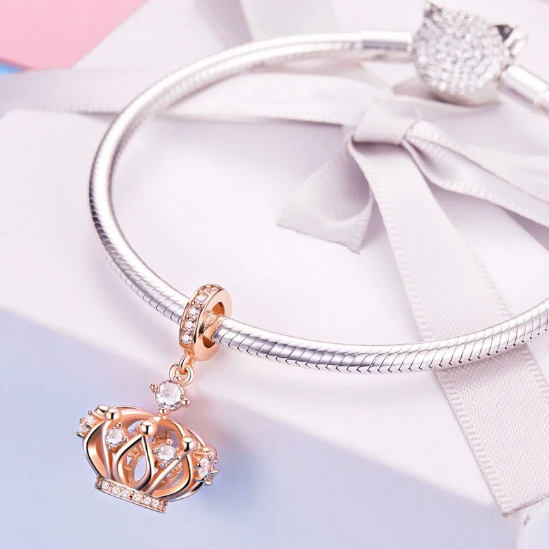 (imagem para) Charm Pendente Coroa Real estilo Pandora Rose - SCC1121 - Visualizar 5