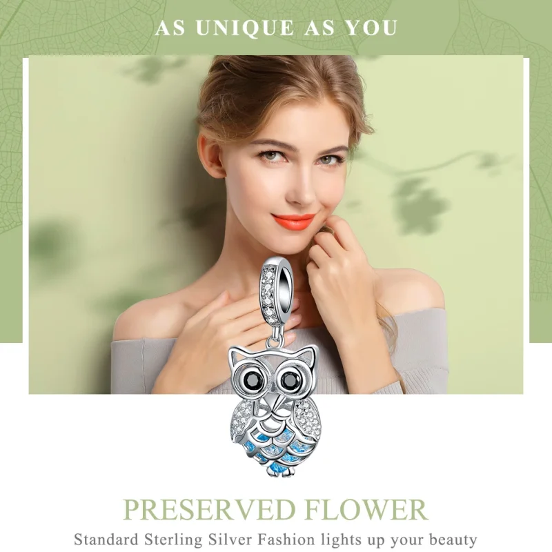 (imagem para) Charm Pendente Coruja perpétua estilo Pandora - SCC1124 - Visualizar 3