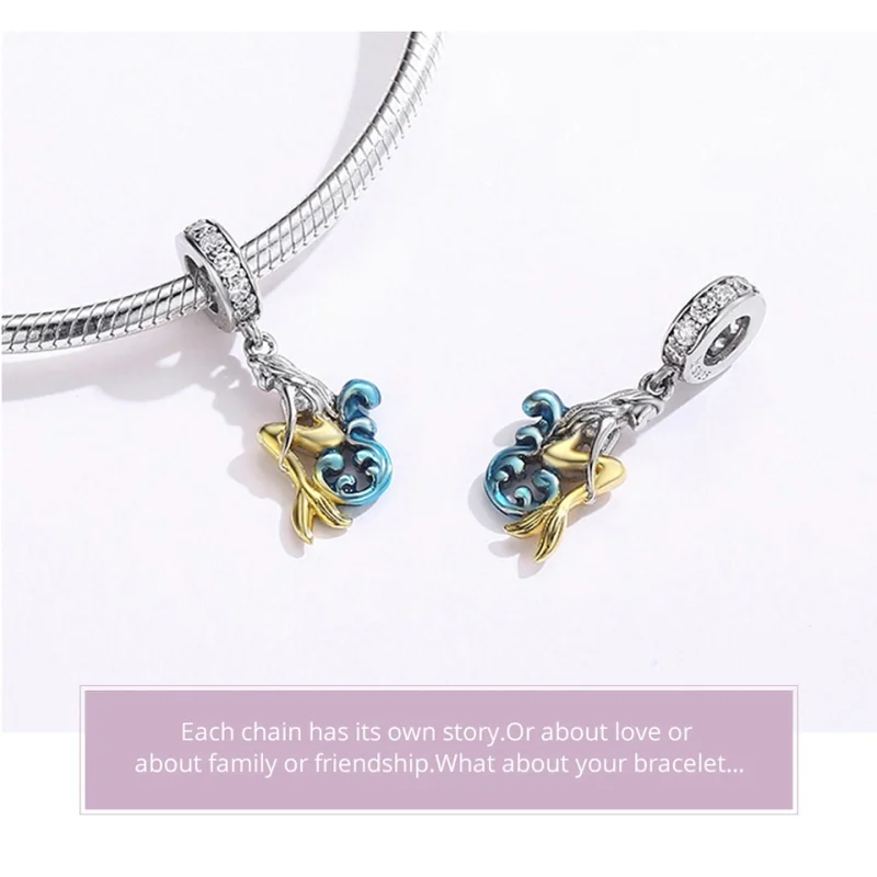 (imagem para) Charm Pendente Esperando sereia estilo Pandora - SCC1166 - Visualizar 7