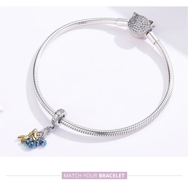 (imagem para) Charm Pendente Esperando sereia estilo Pandora - SCC1166 - Visualizar 9