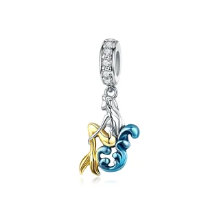 (imagem para) Charm Pendente Esperando sereia estilo Pandora - SCC1166
