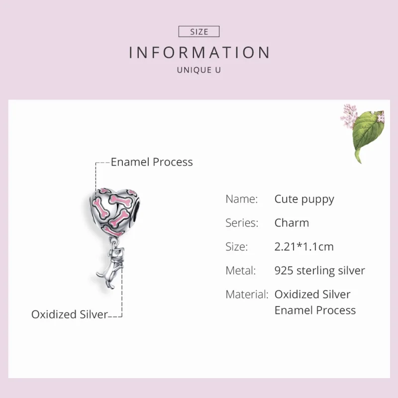 (imagem para) Charm Pendente Filhote fofo estilo Pandora - SCC1199 - Visualizar 3