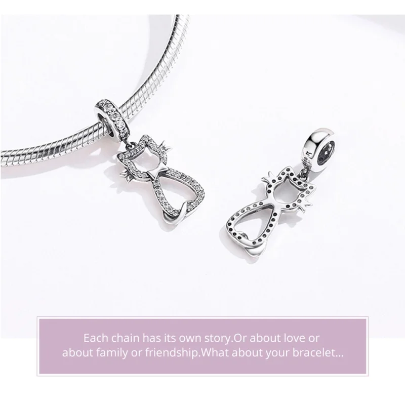 (imagem para) Charm Pendente Gato adorável estilo Pandora - SCC1162 - Visualizar 6