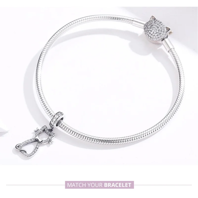 (imagem para) Charm Pendente Gato adorável estilo Pandora - SCC1162 - Visualizar 9