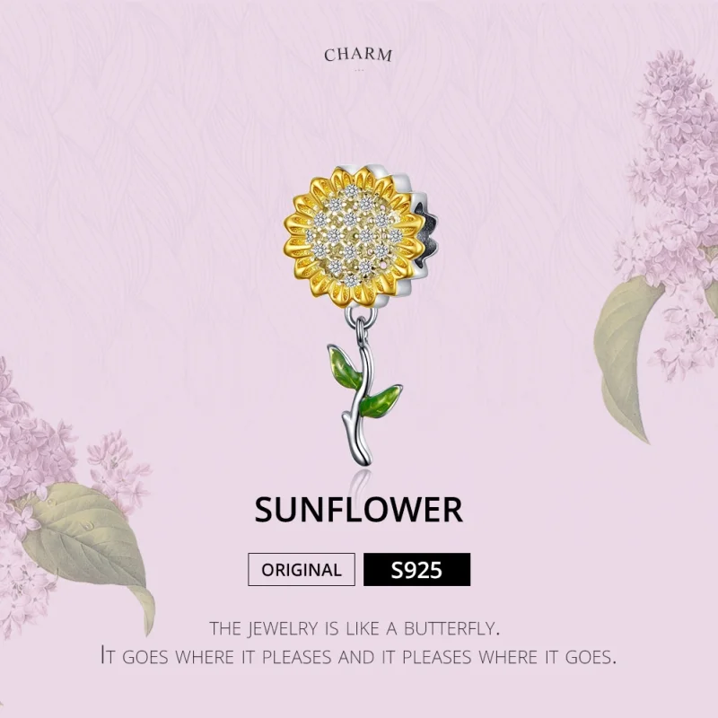(imagem para) Charm Pendente Girassol estilo Pandora - SCC1211 - Visualizar 2