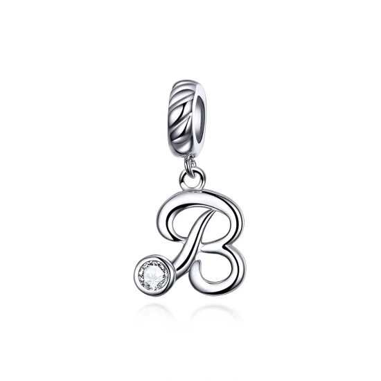 (imagem para) Charm Pendente Letra B estilo Pandora - SCC1183-B