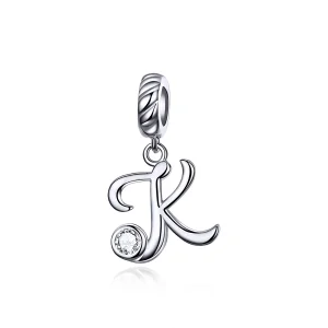 (imagem para) Charm Pendente Letra K estilo Pandora - SCC1183-K