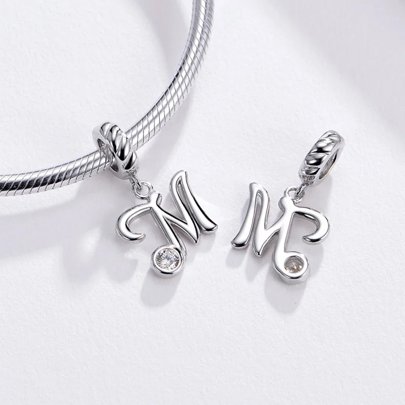 (imagem para) Charm Pendente Letra M estilo Pandora - SCC1183-M - Visualizar 3