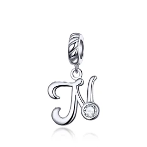 (imagem para) Charm Pendente Letra N estilo Pandora - SCC1183-N