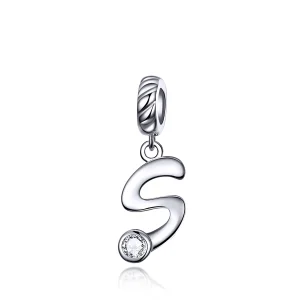 (imagem para) Charm Pendente Letra S estilo Pandora - SCC1183-S