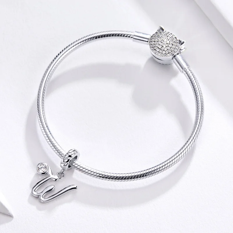 (imagem para) Charm Pendente Letra W estilo Pandora - SCC1183-W - Visualizar 2