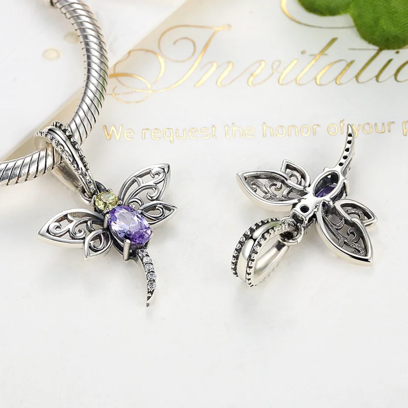 (imagem para) Charm Pendente Libélula estilo Pandora - SCC048 - Visualizar 4
