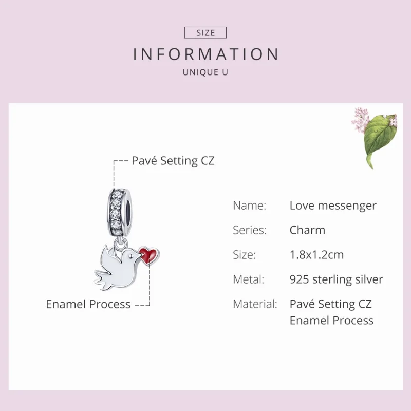 (imagem para) Charm Pendente Mensagem de Amor estilo Pandora - SCC1227 - Visualizar 2