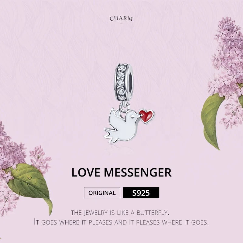 (imagem para) Charm Pendente Mensagem de Amor estilo Pandora - SCC1227 - Visualizar 4