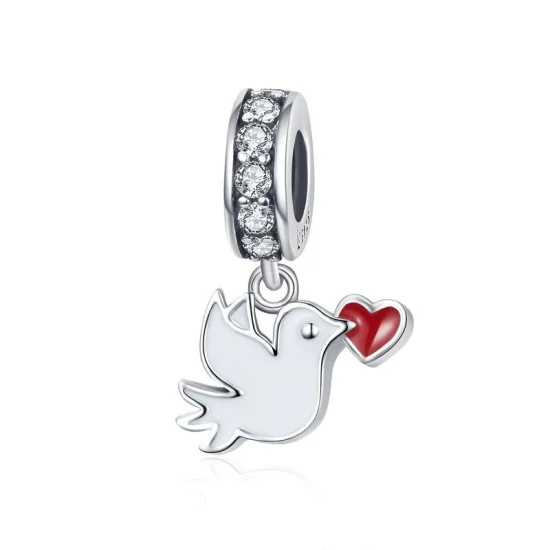 (imagem para) Charm Pendente Mensagem de Amor estilo Pandora - SCC1227