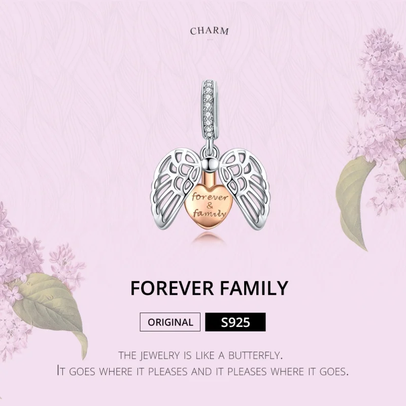(imagem para) Charm Pendente Para sempre e família estilo Pandora - SCC1299 - Visualizar 4