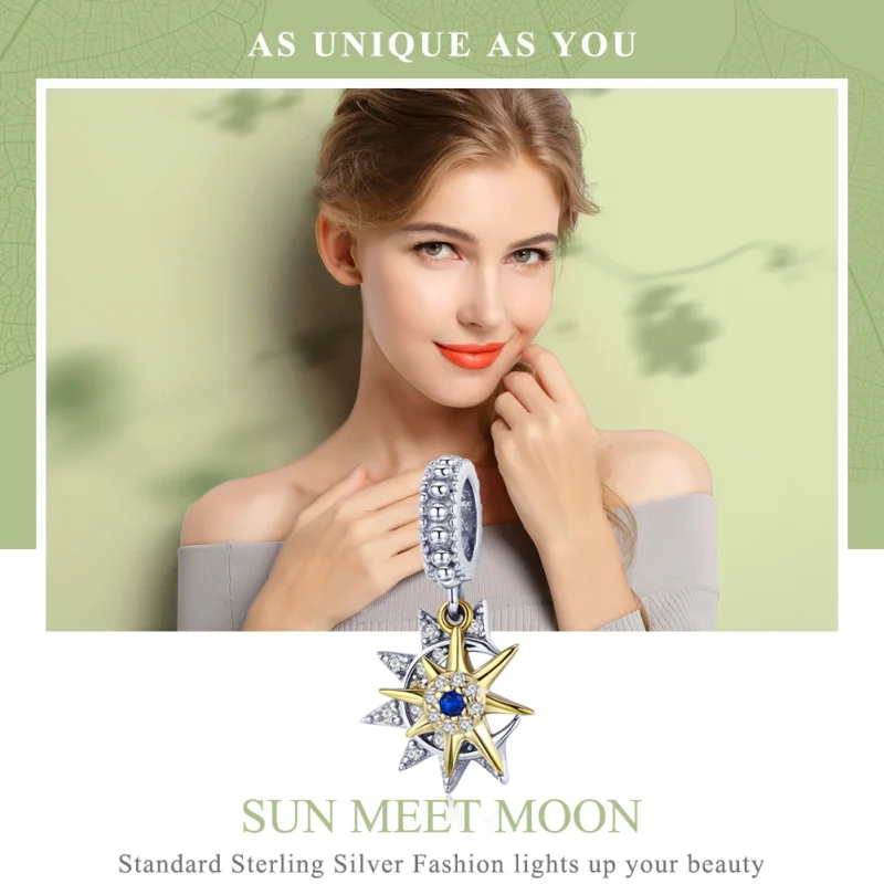 (imagem para) Charm Pendente Sol Conheça a Lua Pavé estilo Pandora - SCC1135 - Visualizar 2