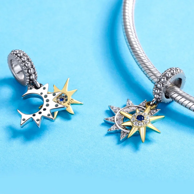 (imagem para) Charm Pendente Sol Conheça a Lua Pavé estilo Pandora - SCC1135 - Visualizar 3