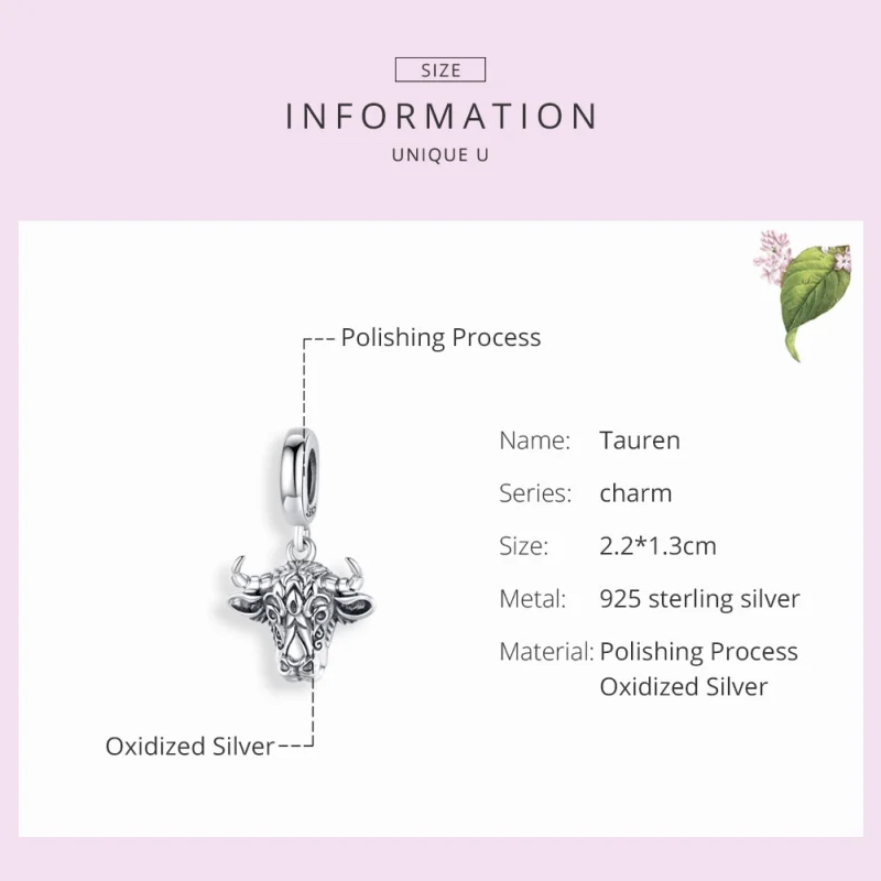 (imagem para) Charm Pendente Tauren life Pandora - SCC1316 - Visualizar 4