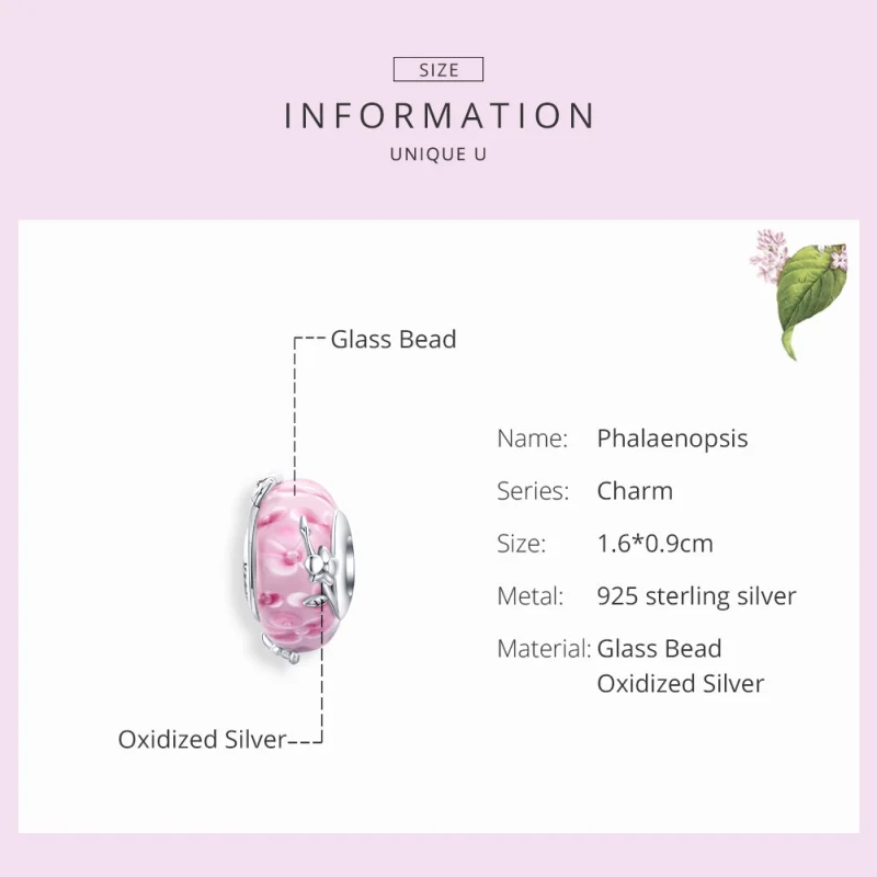 (imagem para) Charm Phalaenopsis life Pandora - SCC1281 - Visualizar 2