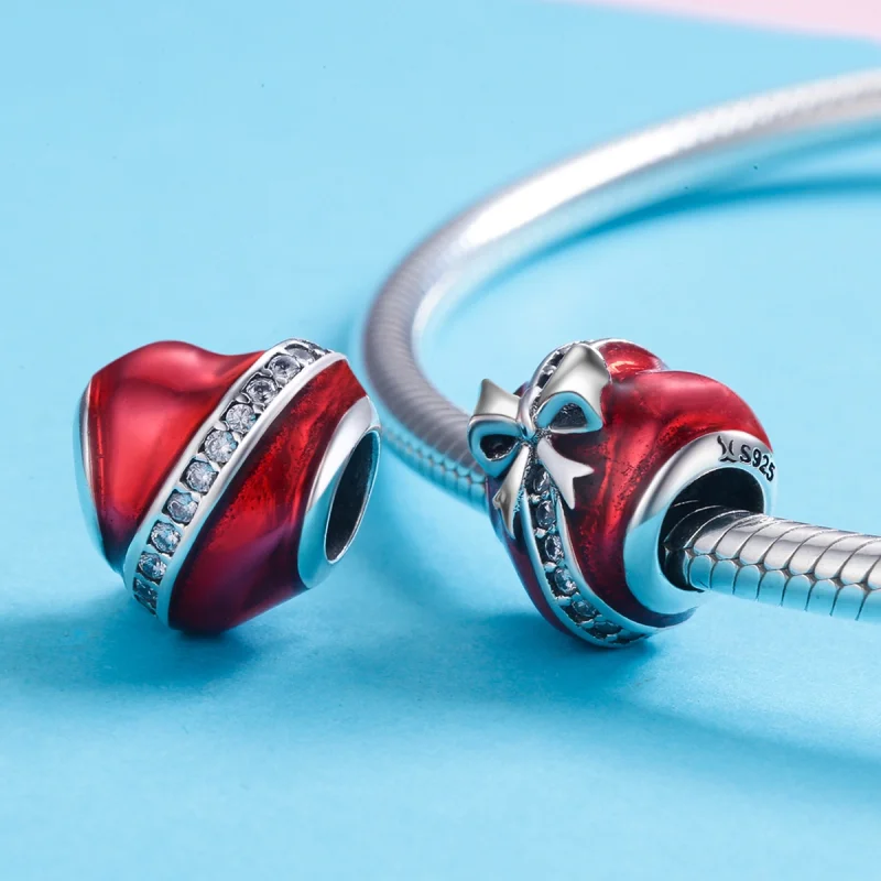 (imagem para) Charm Presente de amor do dia dos namorados estilo Pandora - SCC741 - Visualizar 4