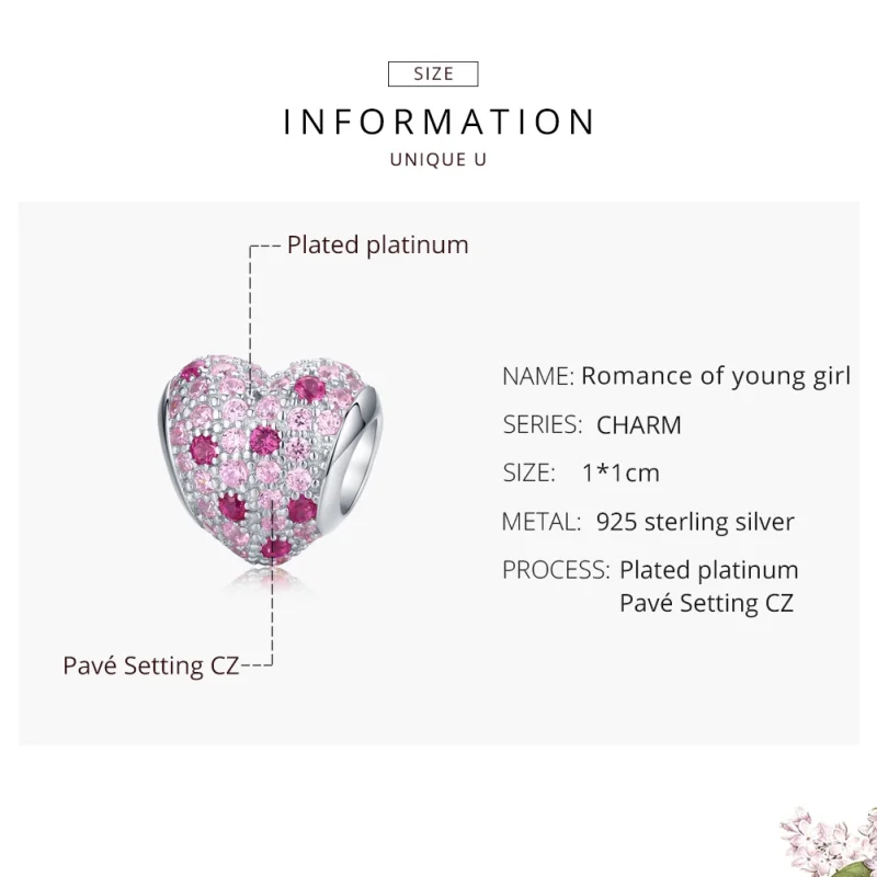 (imagem para) Charm Romance de jovem life Pandora - BSC118 - Visualizar 7