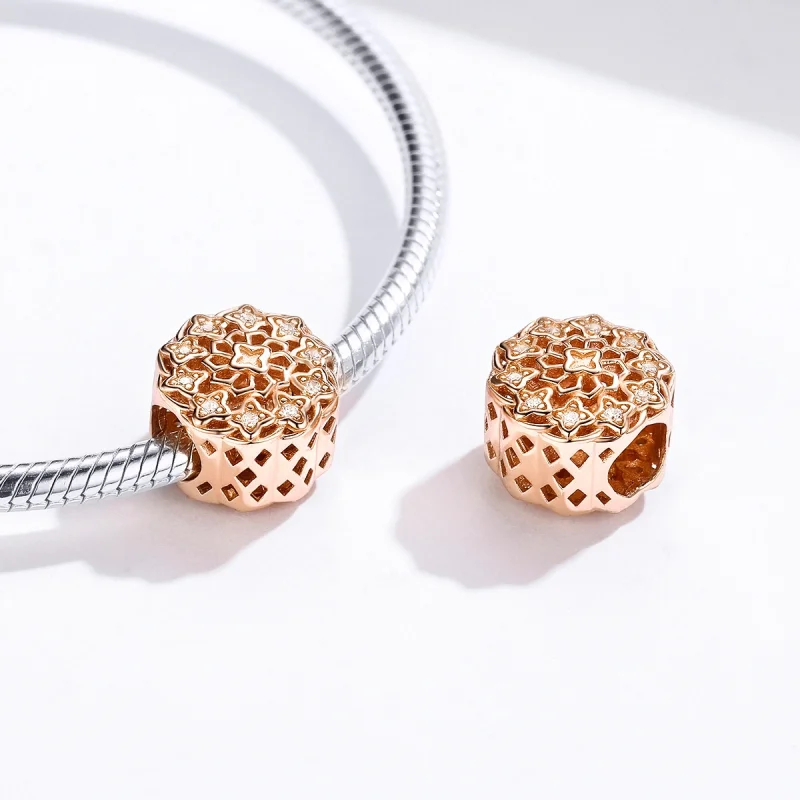 (imagem para) Charm Rose Window estilo Pandora Rosa - SCC1279 - Visualizar 7