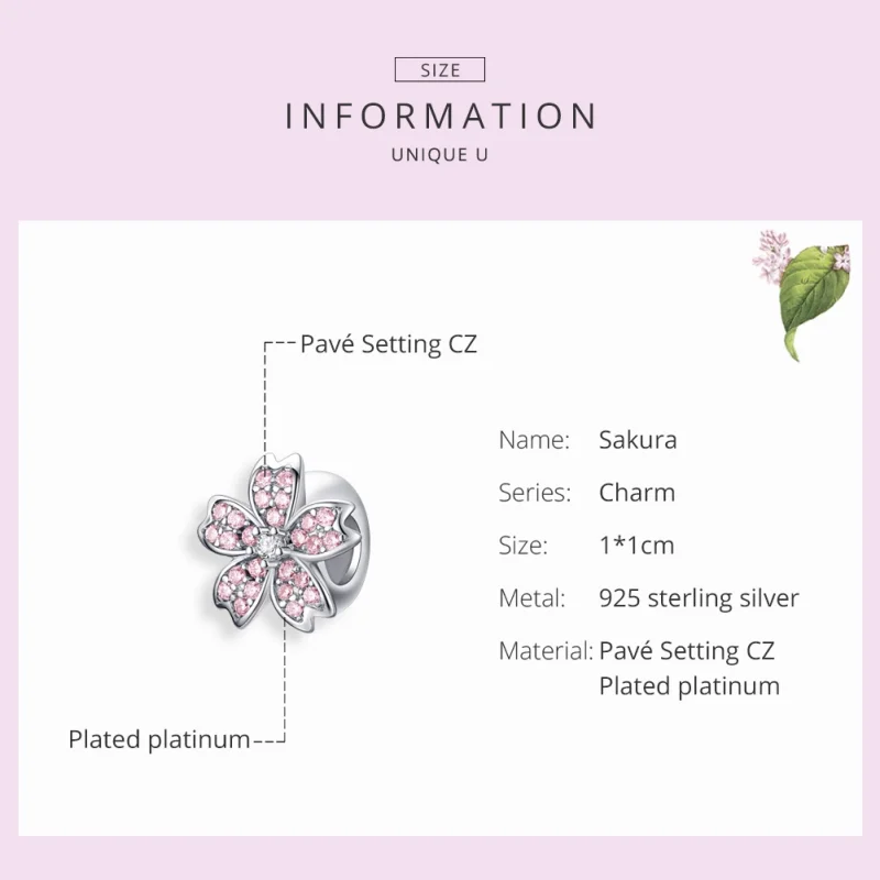 (imagem para) Charm Sakura life Pandora - SCC1291 - Visualizar 2