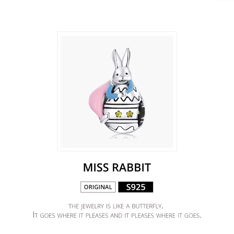 (imagem para) Charm Senhorita coelho estilo Pandora - SCC1754 - Visualizar 6