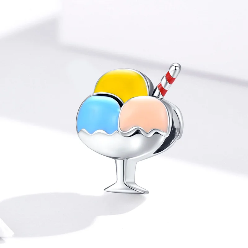 (imagem para) Charm Sorvete Tri-Color Ball estilo Pandora - SCC1532 - Visualizar 2