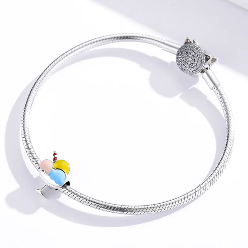 (imagem para) Charm Sorvete Tri-Color Ball estilo Pandora - SCC1532 - Visualizar 3