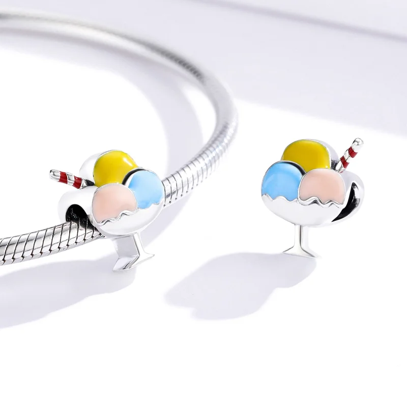 (imagem para) Charm Sorvete Tri-Color Ball estilo Pandora - SCC1532 - Visualizar 4