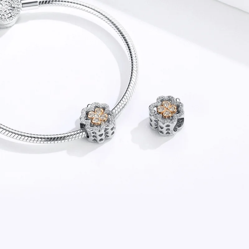 (imagem para) Charm Trevo-de-quatro-folhas estilo Pandora - SCC1247 - Visualizar 6