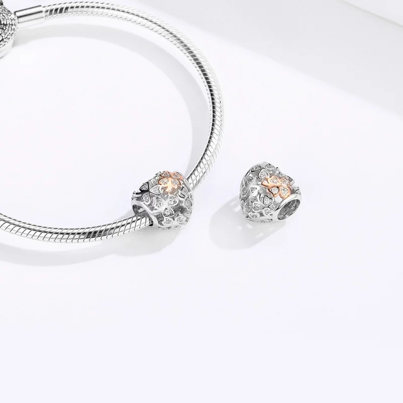 (imagem para) Charm Trevo-de-quatro-folhas estilo Pandora - SCC1248 - Visualizar 6