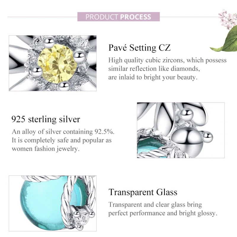 (imagem para) Charm Vaga-lumes e margaridas estilo Pandora - SCC1369 - Visualizar 7