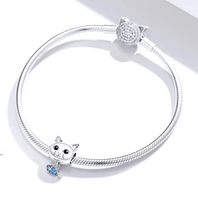 (imagem para) Charm Vaquinha Com Peixe estilo Pandora - BSC226 - Visualizar 3