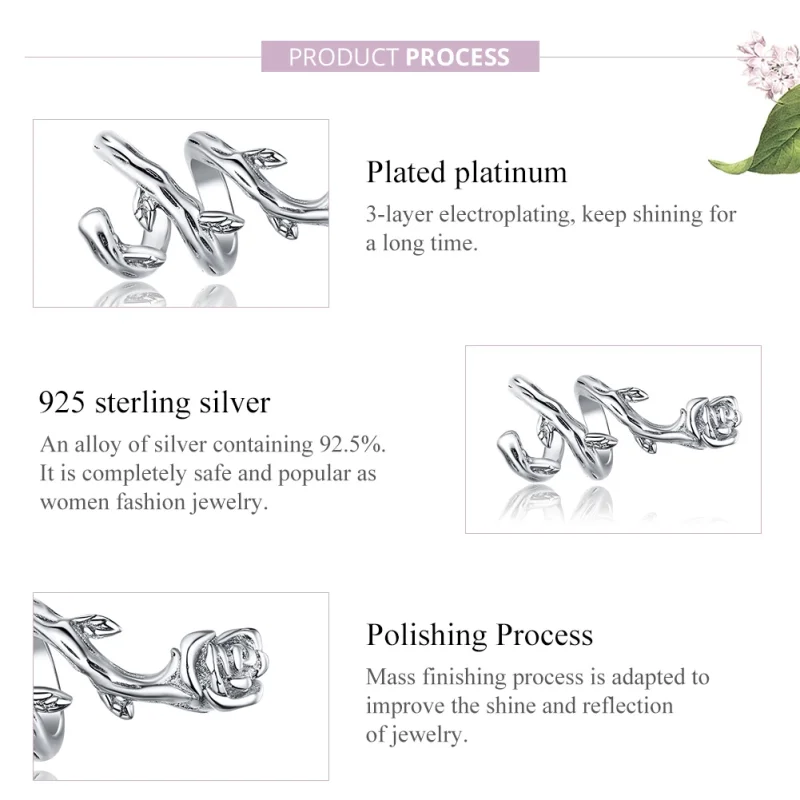 (imagem para) Charm Vinhas de Rosa life Pandora - BSC310 - Visualizar 8