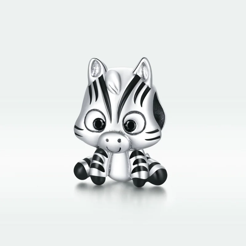 (imagem para) Charm Zebra de desenho animado estilo Pandora - BSC387 - Visualizar 5